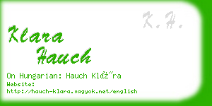 klara hauch business card